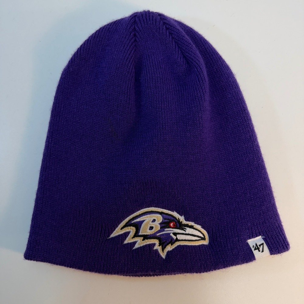 Baltimore Ravens Beanie Adult OSFA '47 Brand Purple NFL Knit Hat Football